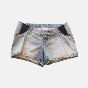 NWT Isabel Materinity Under Belly Jean Midi Shorts | Size 8